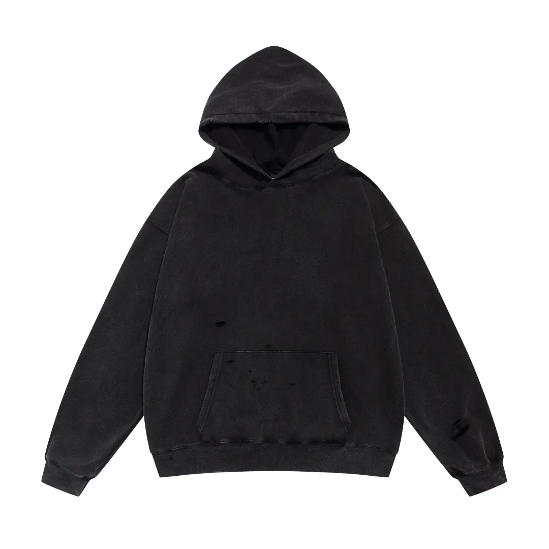 AINT Michael ‘SAINT’ letter destroyed distressed washed print retro loose hooded sweatshirt Fabric: 420g Style number: SM622 Size: S-M-L-XL Color: Black Price: P236